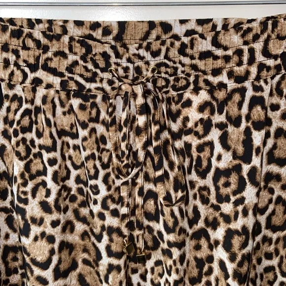 NWOT Michael Kors Leopard Print Wide Leg Pants - Picture 8 of 11